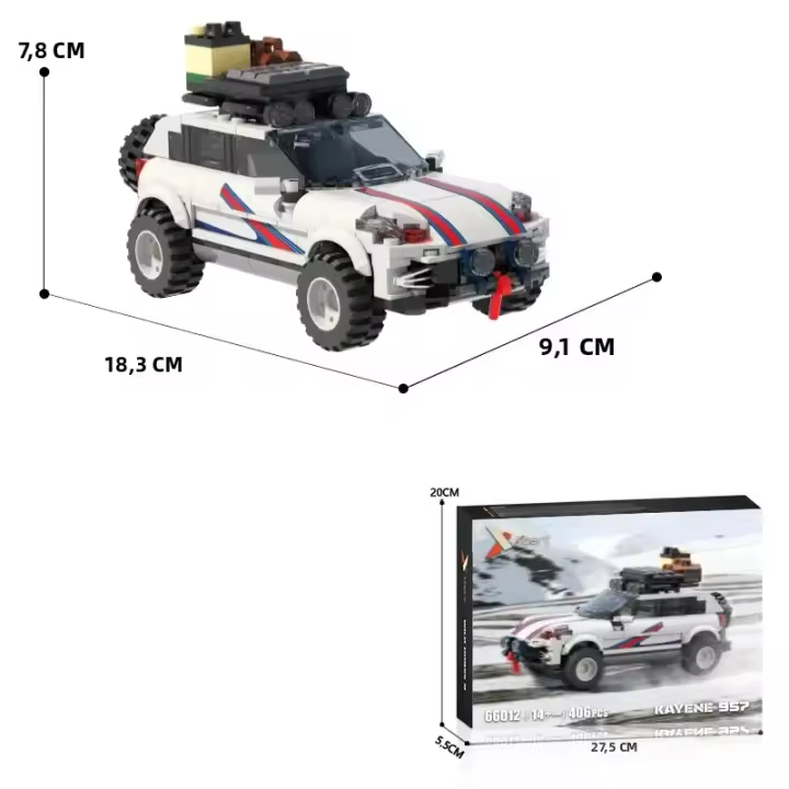 Bloques De Construcción De Vehículo De Off-Road Para Ciudad 406PCS Juguete Educativo DIY Para Niños Modelo De Carrera Regalos De Fiestas Y Navidad - 1