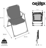 ARDITEX- Silla Plegable con Brazos de 38x32x53cm de dibujos animados Disney Frozen, Pepa Pig, Patrulla Canina, Lilo Stitch, Mickey mouse, Minnie Mouse, Spiderman, Dragón Ball. Verano para playa, piscina, hogar, jardin, regalo de verano, cumpleaños - details 1