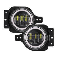 Par De Faros Antiniebla De 4 Pulgadas Con Anillo Halo Angel Eyes Para Jeep Wrangler JL 2018-2023 NO APTOS Para Bumper De Aniversario 10º - details 8