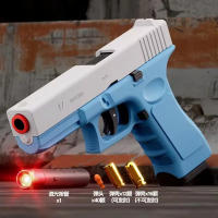 Pistola De Juguete Automática G17 Versión Láser Con Ejection De Caja Doble Bala Suave Película Plástica ABS Para Niños CS Armas - details 6