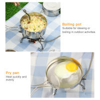 Juego De Cocina Para Camping Y Senderismo En Acero Inoxidable Resistente Al Agua Plegable Con Soporte Para Fogata Ideal Para Picnics - details 0