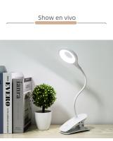 Lámpara De Escritorio LED Con Clip Y Carga USB Batería De Litio Integrada Iluminación Táctil Para Estudio Lectura - details 14
