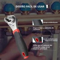 Llave De Atornillado Universal Antideslizante Con Mango Ergonómico Tratada a Calor Multifuncional Ajustable Para Metal - details 3