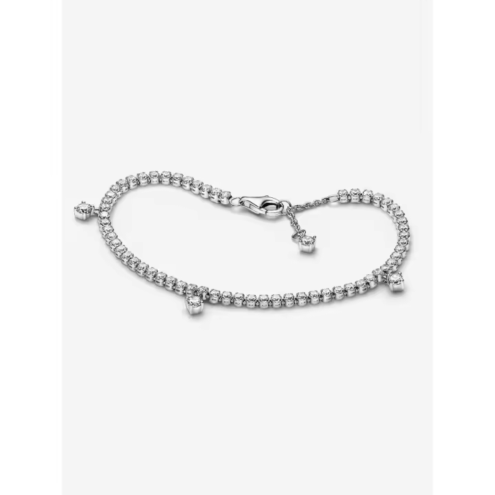 Pandora - Pulsera de Tenis con Gotas Brillantes-Plata de Lei - 1