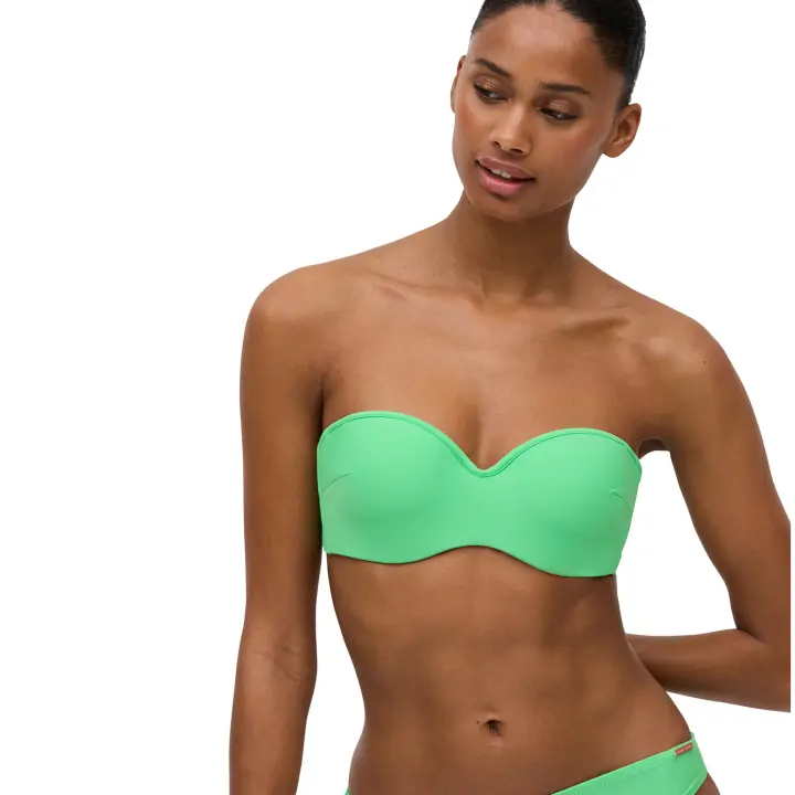 Ysabel Mora - Top bikini bandeau verde copa B - 1