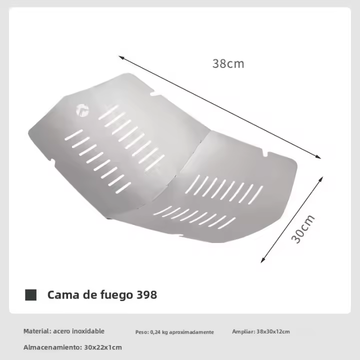 Plataforma De Combustión Plegable CAMPINGMOON Para Acampar Y Barbacoa En Exteriores Plataforma De Carbonización Portátil De Acero Inoxidable Sin Ignición Incluida - 1