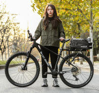 Bolsa De Bicicleta WEST BIKING De Piel Dura Multifuncional Impermeable Porta-Mochila Trasera Para Bicicleta Accesorios De Ciclismo - details 11