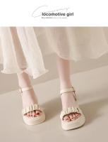 Sandalias De Tacón Grueso Estilo Hada Para Mujer Zapatos De Playa Moda Verano 2024 Suela Gruesa Comodidad Casual Zapatos Para Mujer - details 8