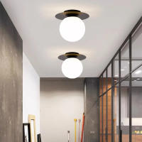 Lámpara De Techo LED Nórdica Sencilla Para Dormitorio Y Pasillo Iluminación Industrial De Acero Negro Y Acrílico G9 SinInterruptor Moderna Para Cocina Comedor Estudio Baño - details 5