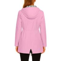Chaqueta Impermeable Para Mujer Larga Abrigo De Lluvia Con Capucha Para Ciclismo Y Escalada Técnica De Poliéster Secado Rápido - details 20