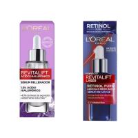 L’ORÉAL Pack - Serum Antiarrugas Revitalift Filler  1,5% Ácido Hialurónico 30ml + Serum Noche con Retinol Puro, Todo tipo de Arrugas 30ml - details 0