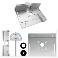 Placa De Inserto Para Mesa De Router De Aleación De Aluminio Herramienta Auxiliar De Grabado Y Trimmig Para Mecánica De Madera Benches De Madera - details 8