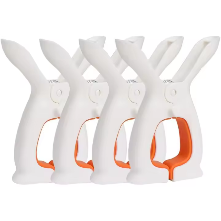pinzas para toallas de playa, pinzas reutilizables para toallas de playa, pinzas de plástico para colchas, tumbonas, sillas de piscina, ropa, mantas y más (talla pequeña, naranja) - 1