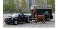 Modelo a Escala 1/36 Land Rover JEEP Wrangler F150 Camión De Remolque De Coche Juguetes De Aleación De Metal Con Puertas Abiertas Set De Caravana Para Niños - details 18