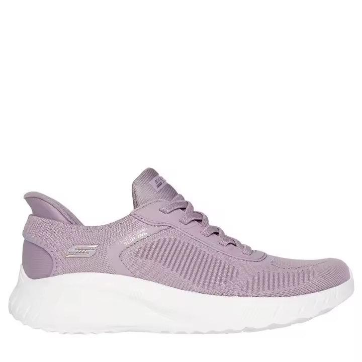 Cómoda  Deportiva mujer Skechers SLIP-INS BOBS SQUAD CHAOS cómodo tejido lavanda. Diseño para calzar sin manos Comfort Pillow en el talón. Plantilla Memory Foam Altura Tacón bajo (1-3 cm) Referencia 117497-LAV - 1