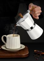 Taza De Espresso Vintage Con Manija De Madera Máquina Eléctrica Moka Italiana Portátil Herramienta De Café Clásica Para Cocina - details 1