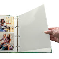 Álbum de fotos de anillas con páginas adhesivas para pegar fotos, tapa con clásica decoración dorada. Álbum coleccionable con 5 páginas adhesivas incluidas, posibilidad de añadir otras páginas, adhesivas o slip-in para conservar tus recuerdos y tus fotos - details 5