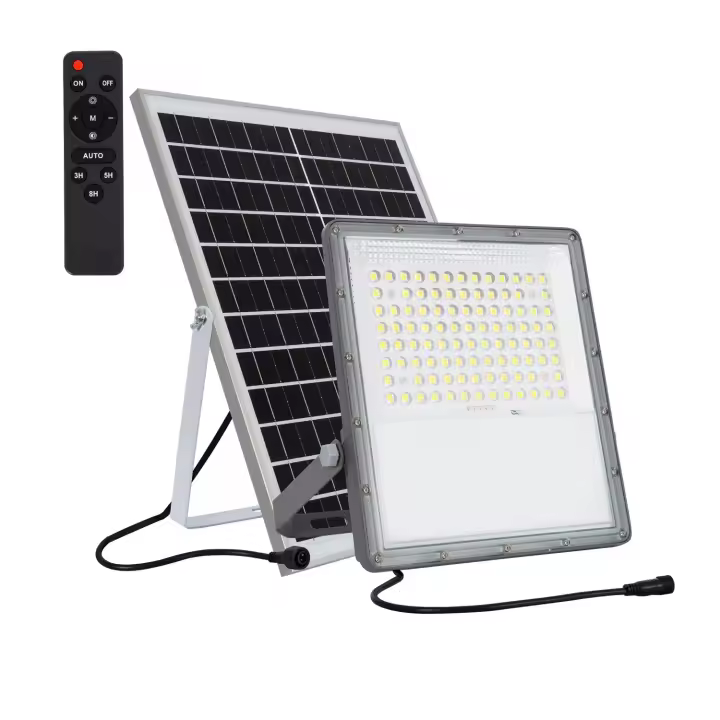 Ledkia Foco Proyector LED Solar 20W 100lm/W IP65 con Control Remoto 6000K Blanco Frío - 1