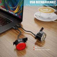 Juego de luces para Bicicleta, recargable por USB, Luz trasera y trasera, IPX5, resistant to Agua, 6 Modos de Brillo, Luz LED - details 2