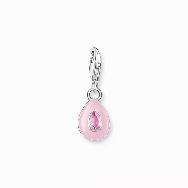 Thomas Sabo Colgante Charm Mujer rosa gota plata 2028-041-9 - 1