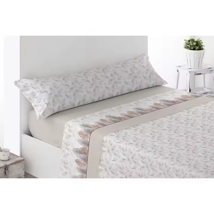 Juego de Sábanas Estampadas Miracle Home Tudela Beige - 3 Piezas Suaves y Frescas - 1