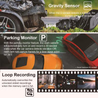 Cámara DVR De Coche Mini Dash Cam 4K 2160P Con WIFI GPS Lente Dual Grabación De Video Negro Bocina Visión Nocturna Para Automóvil - details 6