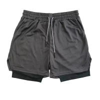 Shorts De Correr Para Hombre Camuflaje 2 En 1 Secado Rápido Entrenamiento De Gimnasio Shorts De Verano Para Deporte Y Fitness - details 20