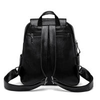 Mochila blanca de cuero para mujer, morral escolar de gran capacidad para viaje - details 16