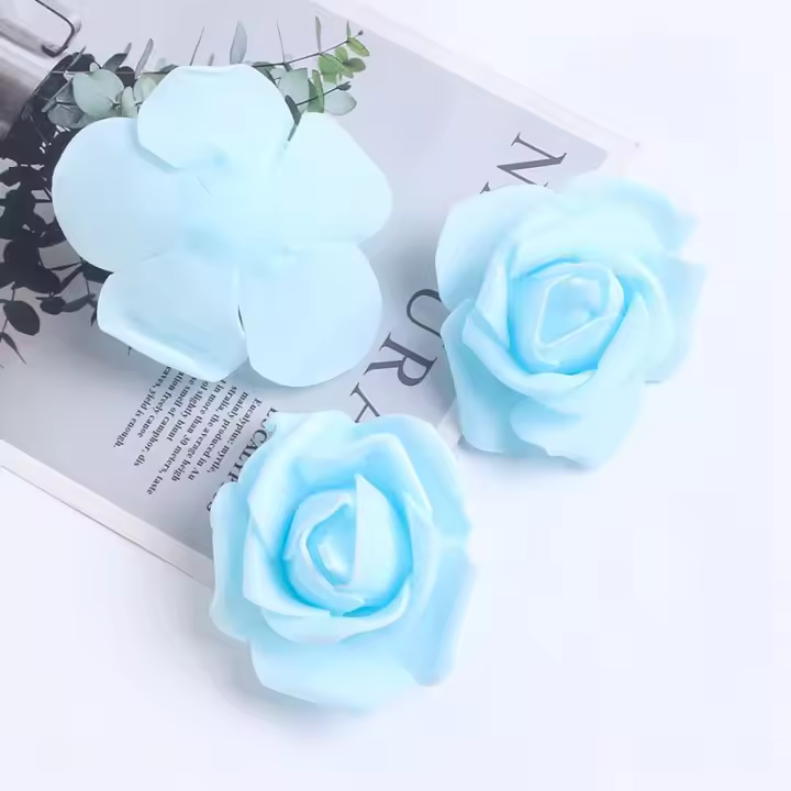 Rozas Artificiales PE Para Decoración De Hogar Y Bodas 10/20/50PCs Accesorio De Scrapbook Regalo DIY Flores De Rosa Silken - 1