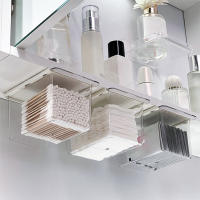 Caja De Almacenamiento Transparente Para Baño Con Cajón Estilo Armario De Espejo Caja Bajo El Espejo Para Algodón Maquillaje - details 1