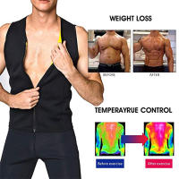 Chaleco De Sauna Para Hombres Entrenador De Cintura Sudadera Ajustador De Cuerpo Quemagrasa Top De Gimnasio Fitness Correas De Grasa - details 1