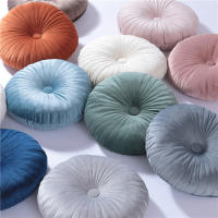 Cojín Redondo De Tatami 35x35cm Almohada Suave Para Sofa Cama Silla Piso Decoración Del Hogar Cojín De Asiento Beige Rosa Verde Naranja Azul Gris - details 0