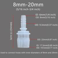 Conector De Tubo Flexible Plástico 5pcs Reductor De Barbaco Adaptador De Reparación De Agua Para Jardín Acuario Laboratorio - details 21
