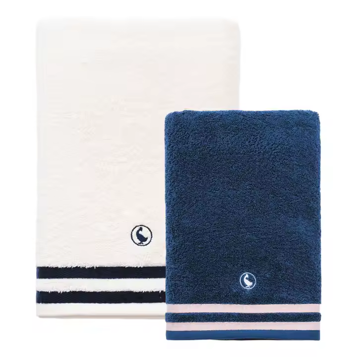 Set de Toallas de Baño 100% Algodón 500GSM Blanco El Ganso - (Cara 30x50cm + Manos 50x90cm + Ducha 70x140cm) - 1