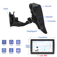 Navegador GPS para coche de 7 pulgadas con pantalla táctil, navegador GPS para camión, parasol, navegador por satélite, 256 M+8 G, mapa de Europa, navegadores GPS - details 4