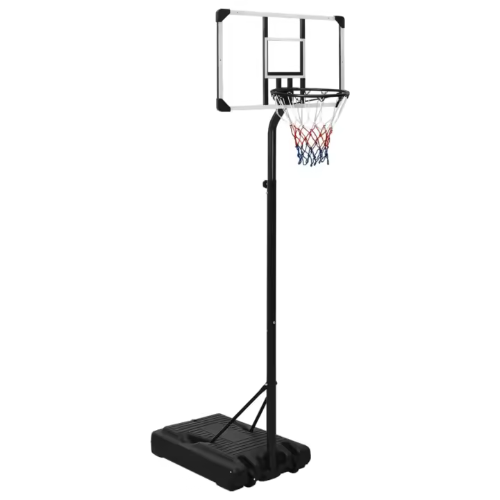 vidaXL Canasta de baloncesto policarbonato transparente 235-305 cm - 1