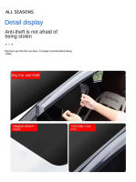 Protector De Sol Para Coche Invierno Media Cobertura Anticongelante a Prueba De Nieve Aislante De Calor Para Parabrisas Delantero - details 10