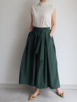 Falda Midi A-Line Elegante De Cintura Alta Para Mujer REALEFT Con Bolsillos Estilo Coreano Casual Suelta Y Solidaria Con Cinturón - details 22