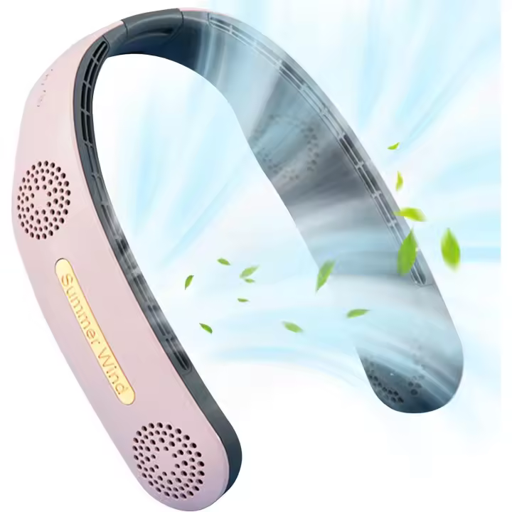Ventilador de Cuello, ventilador sin Aspas, ventilador de Cuello portátil, ventilador personal recargable, ventilador Deportivo para interiores, Exterior, Hogar - 1