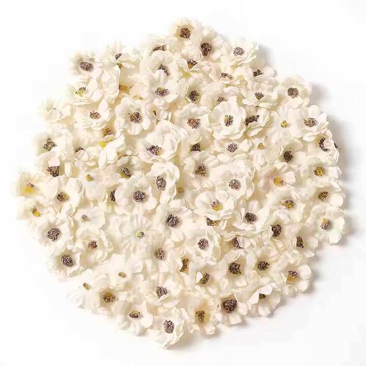 50PCs Cabezas De Rosas Artificiales Miniatura En Seda Para Decoración De Hogar Bodas Artesanía Corona Regalos Accesorios - 1
