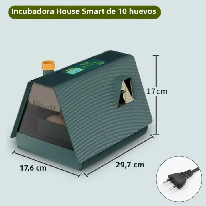Incubador De 10 Casas Pequeñas Para Huevos Con Función De Girado Automático Control De Humedad Y Temperatura Para Cría De Pollos - 1