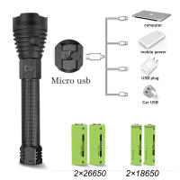 Linterna Táctica Recargable USB Super Brillante XHP90 Con Zoom Ajustable Lúmenes Altos Torcha Para Camping Y Búsqueda Resistente Al Choque Y Agua - details 1