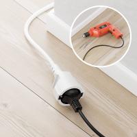 Cable alargador/prolongador color blanco, 3m y 5m tipo  H05VV-F 3X1,5mm2, enchufe Schuko, 16A 250V 3680W, uso interior, Don Feliz - details 0