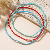 3pcs/set Pulseras De Vidrio Multicolor Y Cobre Estilo Bohemio Adecuado Para Niñas Para Usar En Vacaciones De Playa - details 3