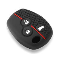 Funda De Llavera De Coche En Silicona Para Renault Kangoo DACIA Scenic Megane Sandero Captur Twingo Modus 2 Botones Color Negro Rojo Verde Azul - details 2
