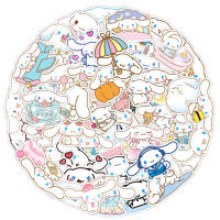 Pegatinas Kawaii Cinnamoroll Divertidas Y Lindas Para Niños Decoración De Laptop Teléfono Cuaderno Maleta Material PVC - details 1