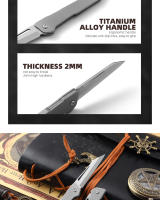 Cuchillo Plegable deTitanio EDC Mini Para Llaves Regalo Para Mujeres Portátil Tanto Hoja De Acero Inoxidable Manija De Aleación De Titanio - details 5