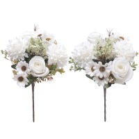 Rosa De Seda Artificial Peonia Otoño Decoración De Habitación Boda Valentine's Day Navidad Arreglo Floral Falso Para Novia Bouquet - details 6