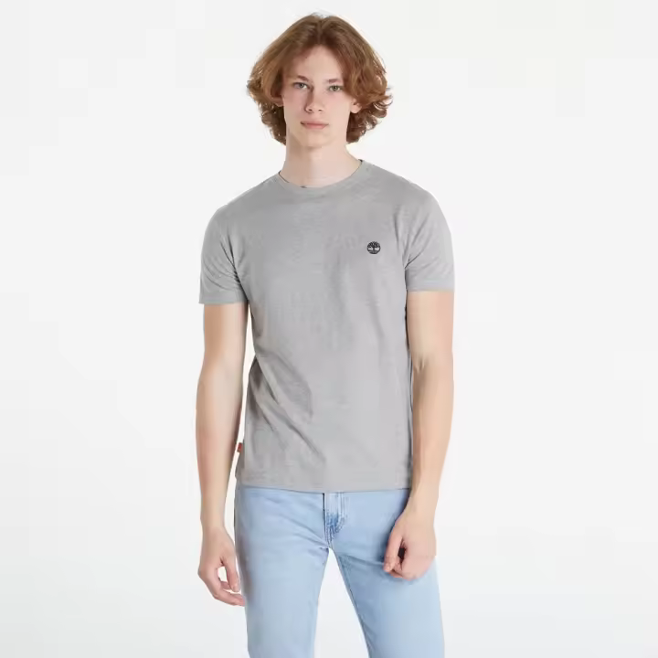 Camiseta de Manga Corta Dun River, Marca Timberland, Color Crema Fósil, Variedad de Tallas, Para Hombre - 1