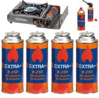 Cartuchos de Gas Butano EXTRA 220g para Hornillos y Quemadores - 100% Butano, Compatibles con Cocinas Portátiles, Sopletes y Más - Cartucho Desechable con Válvula de Seguridad calidad de confianza surtido de cantidad 4botellas 8 botellas o 12 botellas. - details 4
